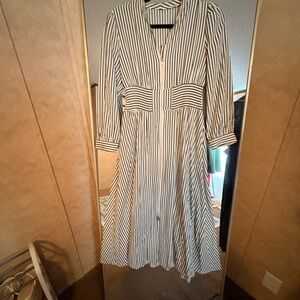 Striped Black and White Dress